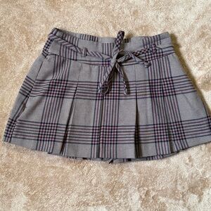 Hollister Plaid Pleated Mini Skort